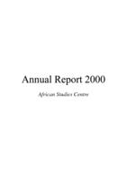 Annual report 2000 / African Studies Centre