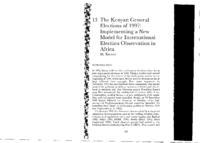 The Kenyan general elections of 1997: implementing a new model for international election observation in Africa