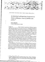 An historical-anthropological approach to Islam in Ethiopia: issues of identity and politics