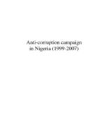 Anti-corruption campaign in Nigeria (1999-2007): the politics of a failed reform