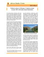 Political culture in Ethiopia: a balance sheet of post-1991 ethnically-based federalism