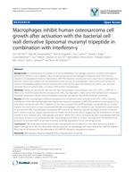 Macrophages inhibit human osteosarcoma cell growth after activation with the bacterial cell wall derivative liposomal muramyl tripeptide in combination with interferon-gamma