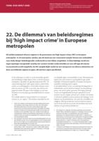 De dilemma's van beleidsregimes bij 'high impact crime' in Europese metropolen