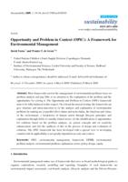 Opportunity and Problem in Context: A framework for environmental management