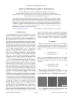 Speckle correlation functions applied to surface plasmons