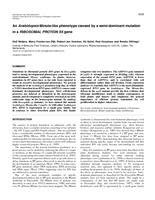 An Arabidopsis Minute-like phenotype caused by a semi-dominant mutation in a RIBOSOMAL PROTEIN S5 gene