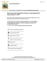 Early proximal migration of cups is associated with late revision in THA. A systematic review and meta-analysis of 26 RSA studies and 49 survival studies