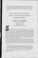 Three-mode principal component analysis of multivariate longitudinal organizational data