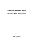 Cardiac resynchronization therapy : advances in optimal patient selection