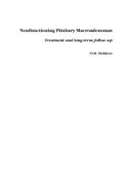 Nonfunctioning pituitary macroadenomas : treatment and long-term follow-up