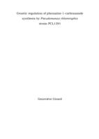 Genetic regulation of phenazine-1-carboxamide synthesis by Pseudomonas chlororaphis strain PCL1391