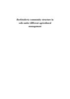 Burkholderia community structure in soils under different agricultural management