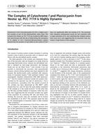 The Complex of Cytochrome f and Plastocyanin from Nostoc sp. PCC 7119 is Highly Dynamic