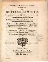 Logicarum disputationum quarta de postpraedicamentis