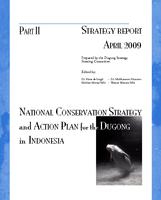 Strategy Report Part II. National Conservation and Action for the Dugong in Indonesia.