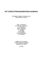 Het gehechtheidsbiografisch Interview: Nederlandse vertaling en bewerking van het Adult Attachment Interview