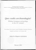 Archaeological heritage management and research