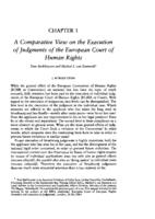 A comparative view on the execution of judgments of the European Court of Human Rights