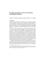 Perception of checked vowels by early and late Dutch/English bilinguals