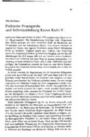 Politische Propaganda und Selbstdastellung Kaiser Karls V.