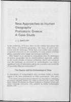 New approaches to human geography. Prehistoric Greece: a case study.