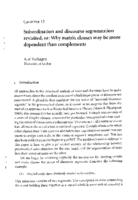 Subordination and discourse segmentation revisited, or: Why matrix clauses may be more dependent than complements