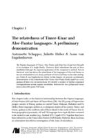 The relatedness of Timor-Kisar and Alor-Pantar languages: A preliminary demonstration