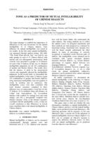 Tone as a predictor of mutual intelligibility between Chinese dialects