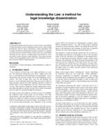 Understanding the Law: a method for legal knowledge dissemination