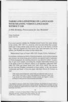 Tarski and Lesniewski on Languages with Meaning versus Languages without Use: A 60th Birthday Provocation for Jan Wolenski