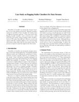 Case Study on Bagging Stable Classifiers for Data Streams