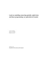 Land use modelling connecting spatially explicit data and linear programming: an exploration in Ecuador