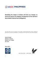 Modelling the impact of climate and land use changes on forest bird species for adaptive management of the Northern Sierra Madre Natural Park (Philippines)