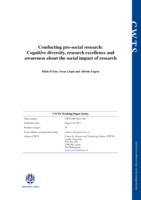 Conducting pro-social research: Cognitive diversity, research excellence and awareness about the social impact of research