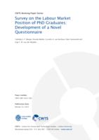 Survey on the Labour Market Position of PhD graduates: Development of a Novel Questionnaire