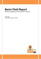Benin field report : defining, targeting and reaching the very poor