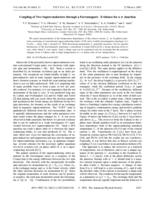 Coupling of two superconductors through a ferromagnet: Evidence for a π junction