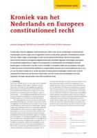 Kroniek van het Nederlands en Europees constitutioneel recht