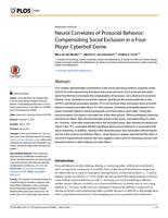 Neural correlates of prosocial behavior: Compensating social exclusion in a four-player cyberball game