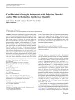 Cool decision-making in adolescents with behavior disorder and/or mild-to-borderline intellectual disability