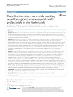 Modelling intentions to provide smoking cessation support among mental health professionals in the Netherlands
