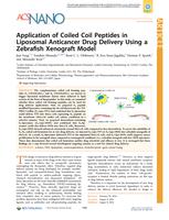 Application of Coiled Coil Peptides in Liposomal Anti-Cancer Drug Delivery Using a Zebrafish Xenograft Model