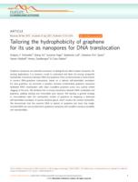 Tailoring the surface chemistry and hydrophobicity of graphene nanopores