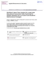 Multilevel latent class analysis for large-scale educational assessment data: Exploring the relation between the curriculum and students' mathematical strategies