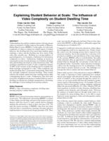 Explaining Student Behavior at Scale: The Influence of Video Complexity on Student Dwelling Time