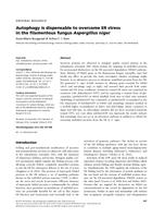 Autophagy is dispensable to overcome ER stress in the filamentous fungus Aspergillus niger