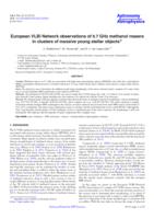 European VLBI Network observations of 6.7 GHz methanol masers in clusters of massive young stellar objects