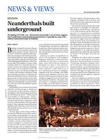 Archaeology: Neanderthals built underground.