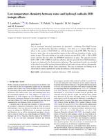 Low-temperature chemistry between water and hydroxyl radicals: H/D isotopic effects