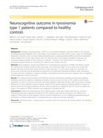 Neurocognitive outcome in tyrosinemia type 1 patients compared to healthy controls